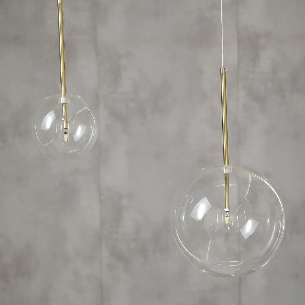 Bubble Glass Ball Pendant Light for Modern Living Room Kitchen Bedroom