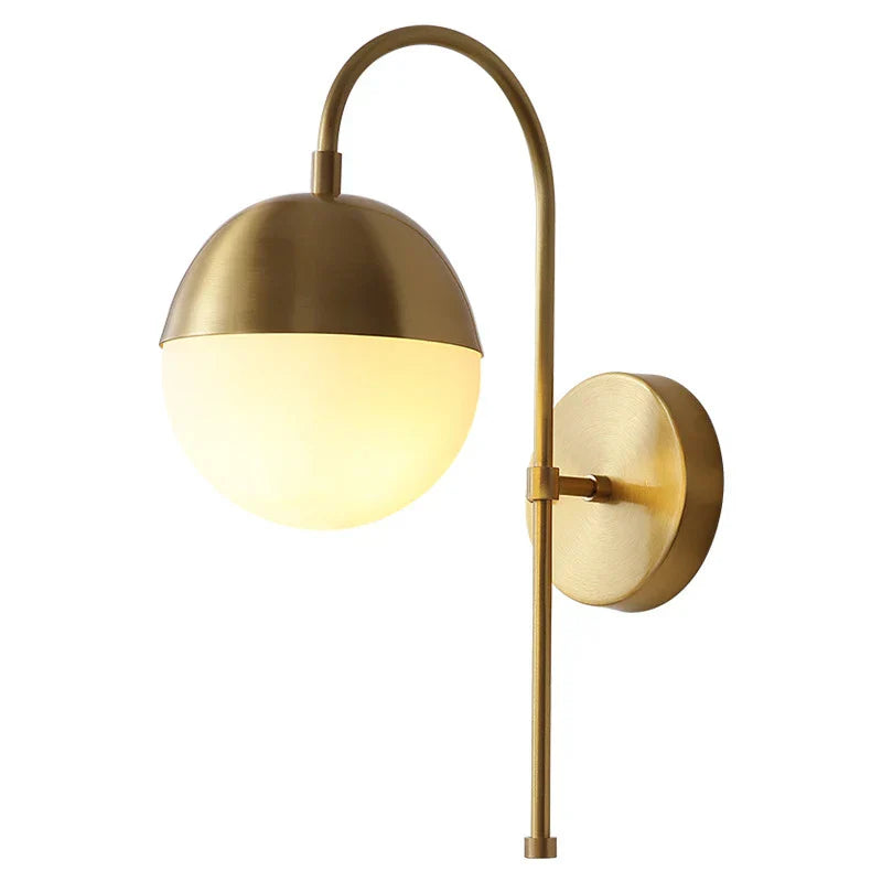 Luxury Gold Glass Ball Wall Lamp for Living Room Bedroom Dining Decor