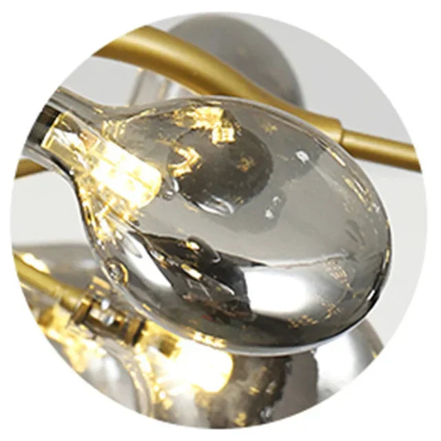 Branch Iron Black Gold Chandelier for Living Room Bedroom Kitchen Hallway