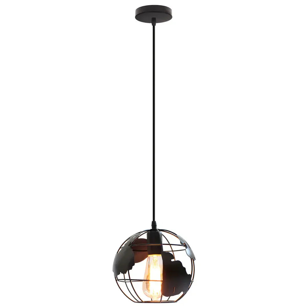 Rustic Industrial Metal Globe Pendant Chandelier Light Fixtures