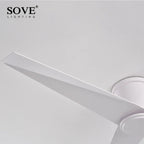 Modern Low Floor Aluminum Blade Ceiling Fan with Remote Control, No Light