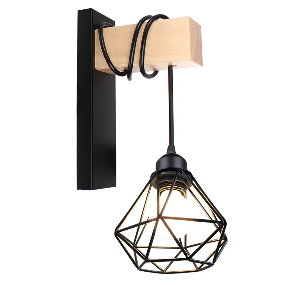 Nordic Wood Wall Lights Retro Adjustable Wall-mounted Bar Bedside Lighting by Afralia™