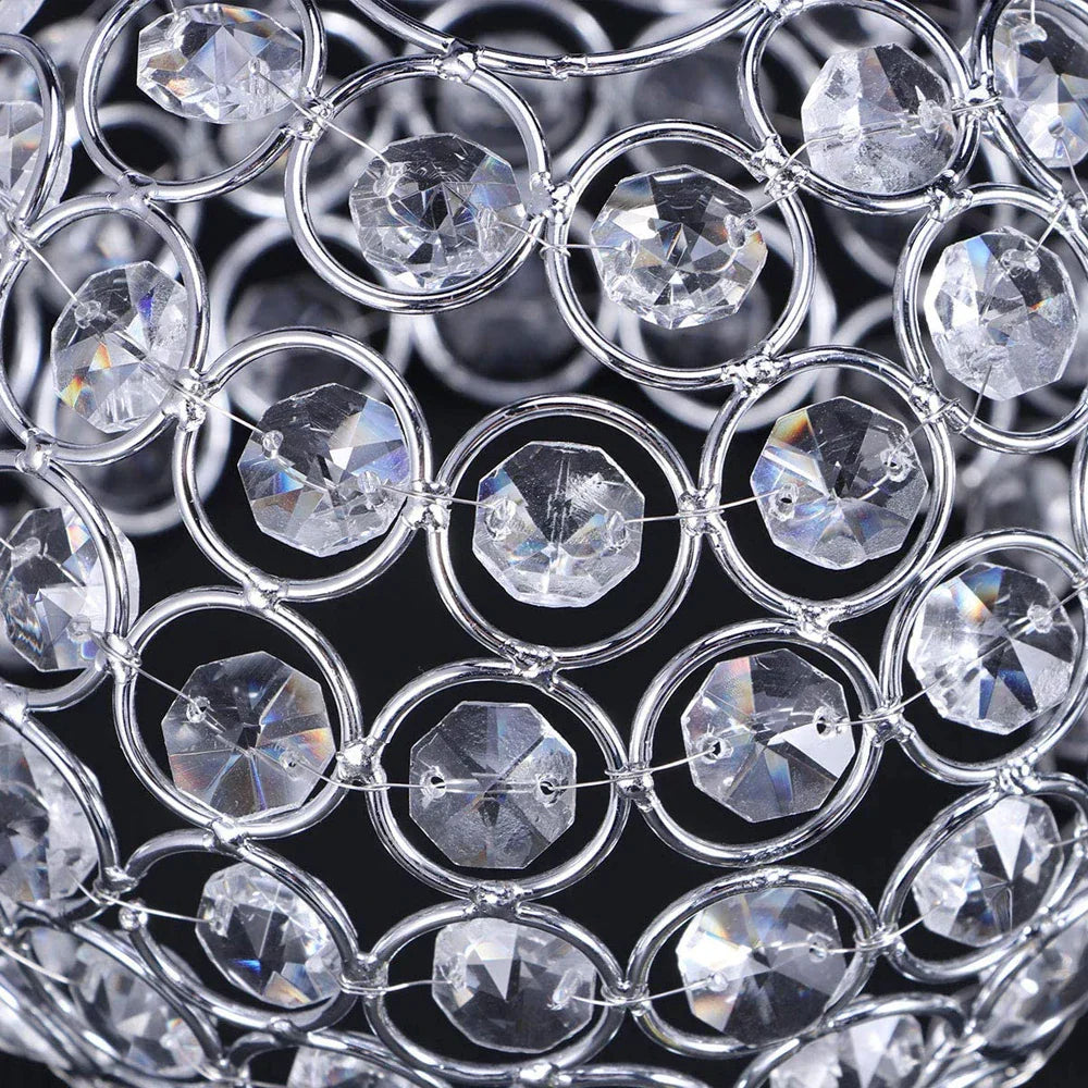Crystal Ball Ceiling Light: Nordic Vintage LED Fixture for Home Living Room Kitchen Bar Loft