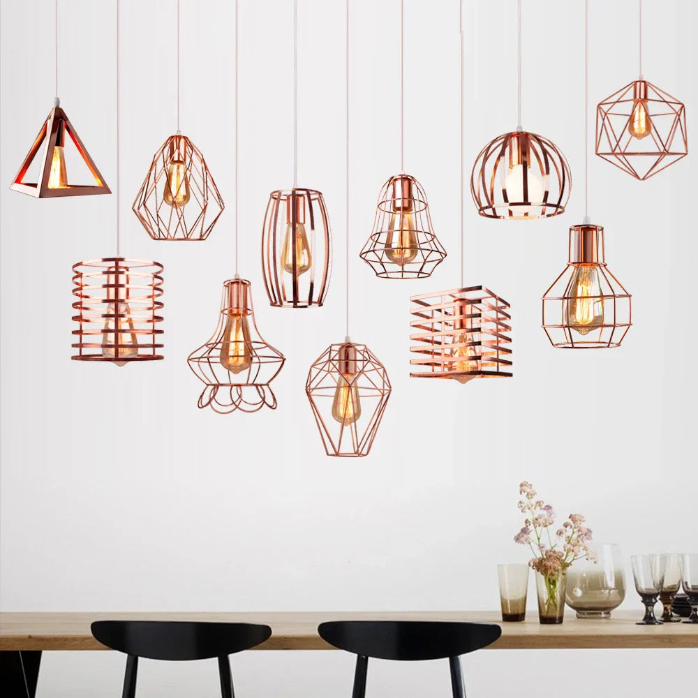 Industrial Pendant Lights E27 LED Hanging Lamp Modern Loft Lighting for Home