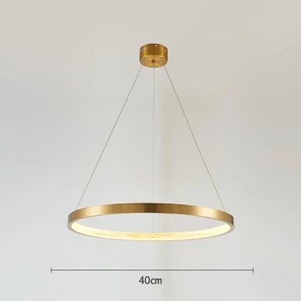 Gold Circle Chandelier Creative LED Lighting Modern Indoor Fixtures