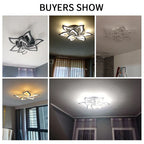 Remoteled Ceiling Chandelier: Modern Art Deco Lighting Fixtures for Living, Dining, Bedroom