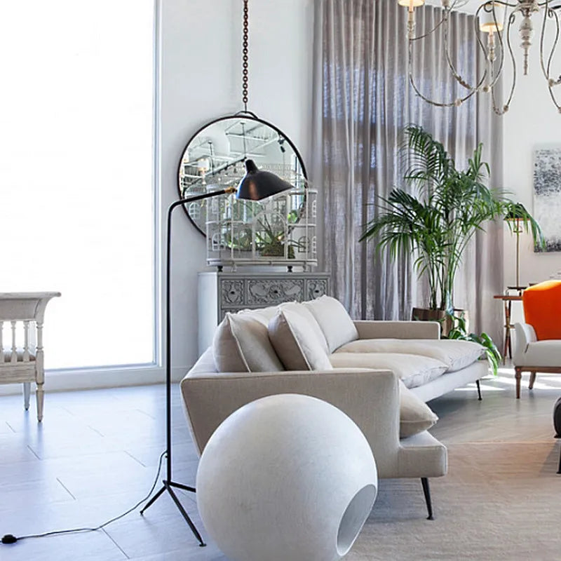 Nordic Style Vintage Floor Lamp for Living Room Study Bedroom E27 Black Iron