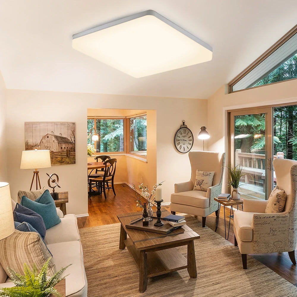 LED Ceiling Light: Modern Ultra-thin Panel, 6-48W, Surface Mounted for Living Room