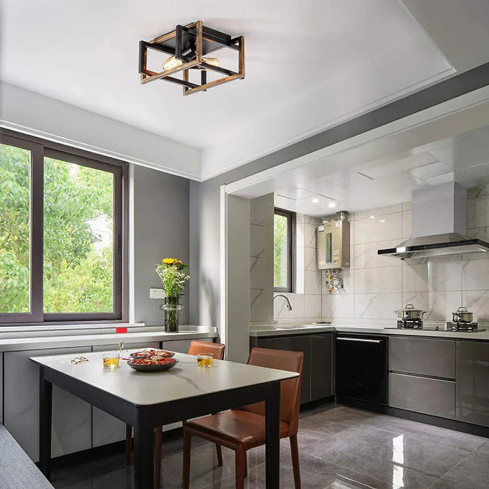 Industrial Vintage LED Ceiling Light Fixture for Home Kitchen Bar