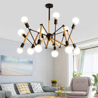 Spider Pendant Lights - 6/8/12 Arms, Black/White Suspension for Dining & Living Room