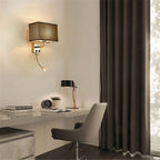 LED Minimalist Wall Lamps with Rectangle Texture Shade for Living Room & Bedroom