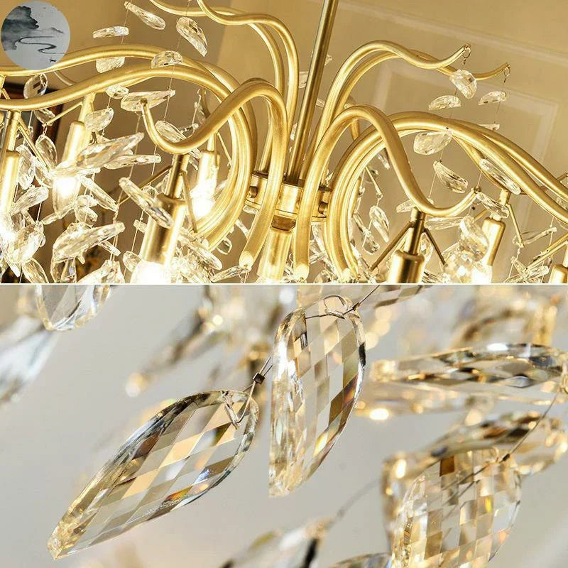 Crystal LED Chandelier: Luxury Indoor Lighting for Home, Kitchen, Living Room