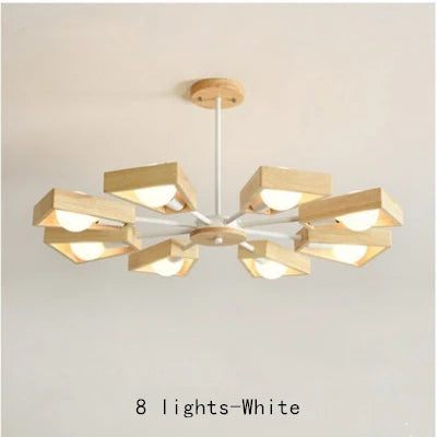 Windmill Wooden Chandelier - LED Loft Industrial Lighting for Home Decor