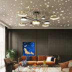 Modern LED Ceiling Chandelier | New Star Projection | Living Room Bedroom Lighting Fixtures
