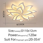 Remoteled Ceiling Chandelier: Modern Art Deco Lighting Fixtures for Living, Dining, Bedroom