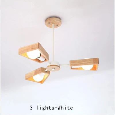 Windmill Wooden Chandelier - LED Loft Industrial Lighting for Home Decor