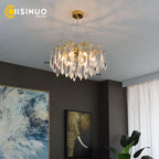 LED Crystal Chandelier: Luxury Home Decoration Living Room Hanging Lamp