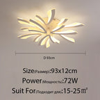 Modern LED Ceiling Chandelier for Home Living Room Bedroom Dining, Remote Control Lighting Fixtures