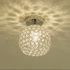 Crystal Ball Ceiling Light: Nordic Vintage LED Fixture for Home Living Room Kitchen Bar Loft