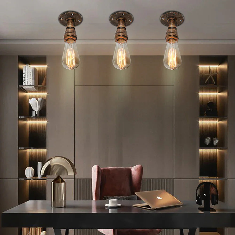 Vintage Industrial Water Pipe Wall Light Sconces for Home Decor