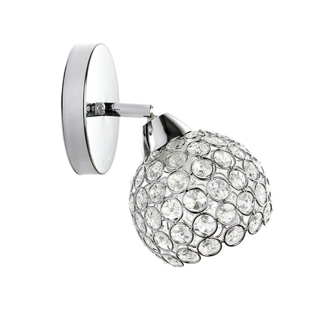 Crystal Wall Sconce: Modern Bedside Wall Lamp for Home Decor