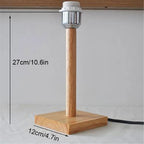Square Wooden Lamp Base Holder with On/Off Switch for DIY Industrial Table Lamp Decor