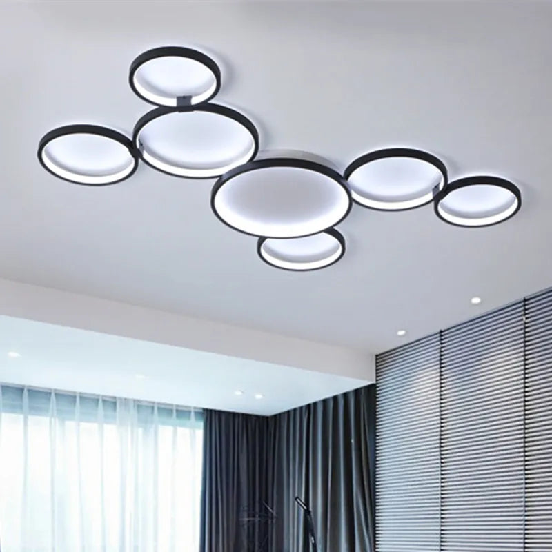Nordic Remote Control LED Ceiling Lamp for Living Room, Study Room - Modern & Creative