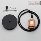 Vintage E27 Socket Pendant Lights with Edison Bulb Lamp Bases