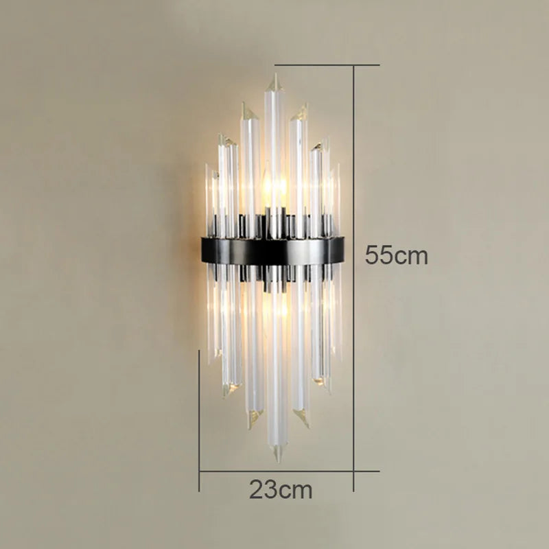 Crystal Wall Lamp: Elegant Lighting for Living Room, Bedroom, and Staircase