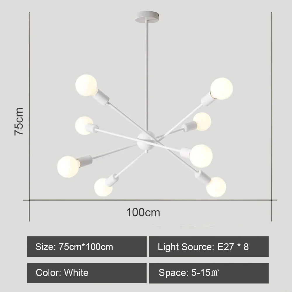 LED Metal Chandeliers for Living Room - Stylish Ceiling Light for Home Decor