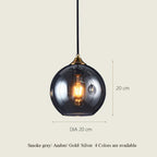 Glass Ball Pendant Light - Modern Nordic LED Hanging Fixture for Dining and Kitchen