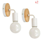 Modern Nordic Wooden Sconce Wall Lamp Indoor Home Light Fixture