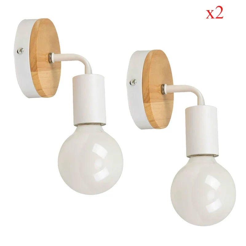 Modern Nordic Wooden Sconce Wall Lamp Indoor Home Light Fixture