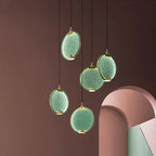 Masiero Horo Pendant Light LED Green Pink Glass Simple Lights Loft Bar