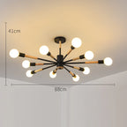 LED Wooden Ceiling Lights w/ E27 Bulb for Modern Livingroom & Bedroom