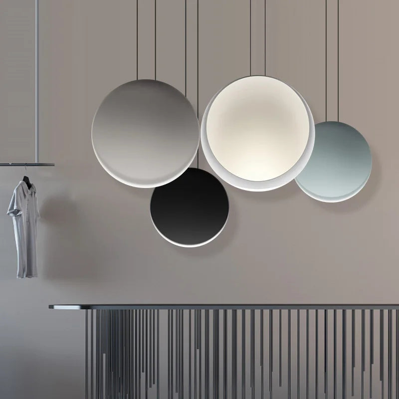Scandinavian Moon Crescent Chandelier, Minimalist Kitchen Island Pendant Lamp