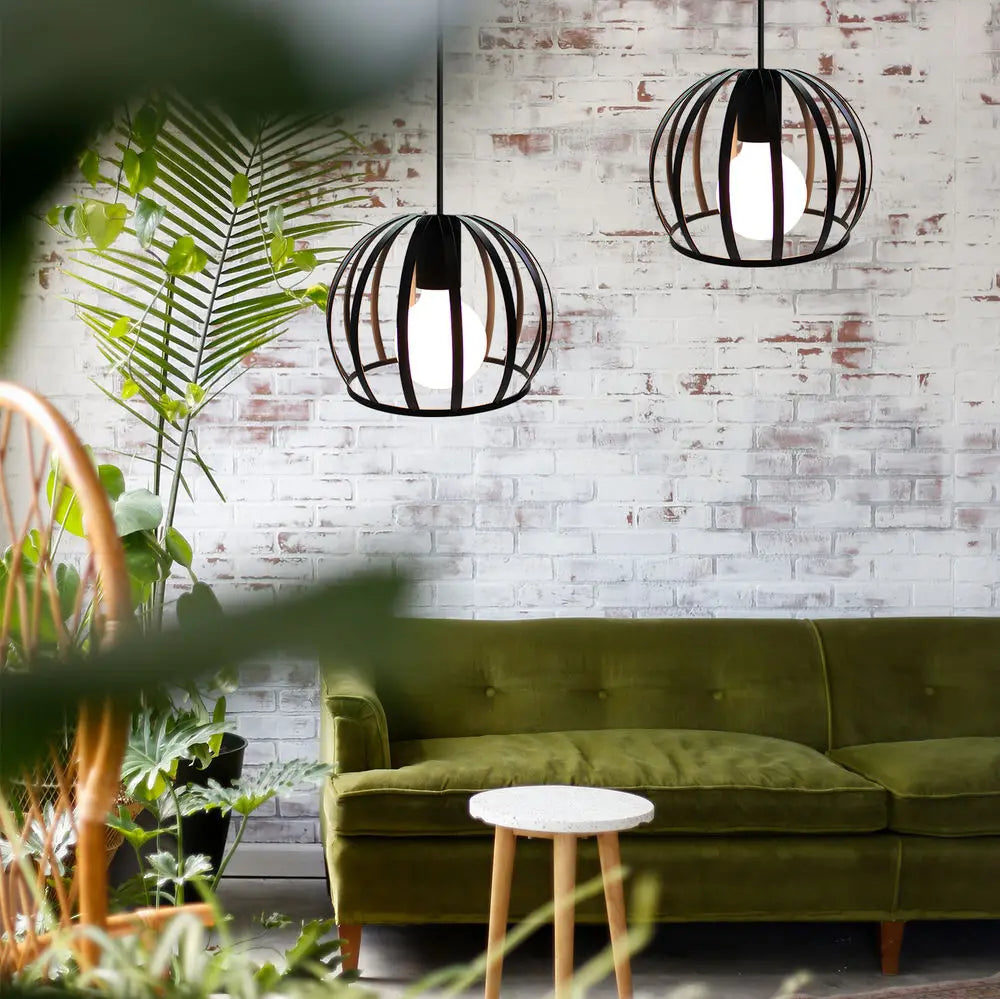 Watermelon Cage Pendant Light: Vintage Rustic Hanging Fixture for Home, Kitchen, Restaurant