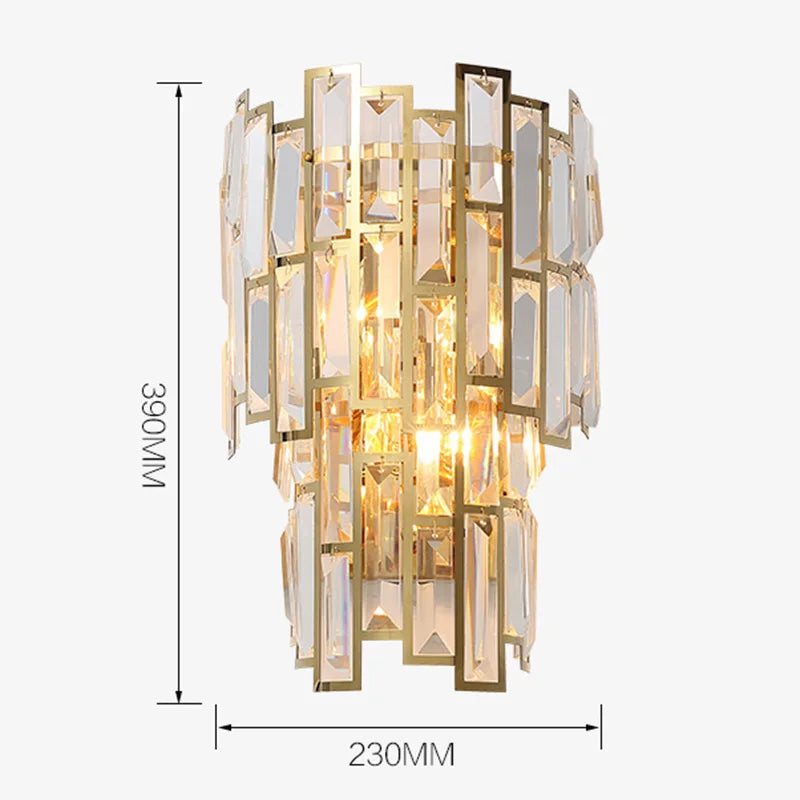 Elegant Crystal Wall Lamp for Living Room, Bedroom, and Aisle Lighting