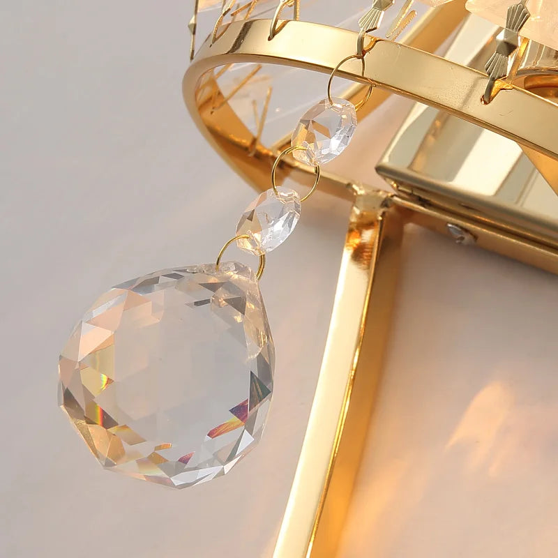 Teardrop Crystal Wall Lamp: Simplistic Luxury for Bedroom, Living Room, and Aisle