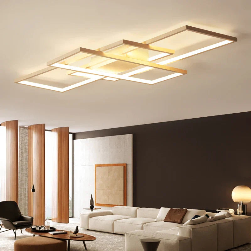 Modern Black/White LED Chandelier – Aluminum Ceiling Lighting for Living Room & Bedroom
