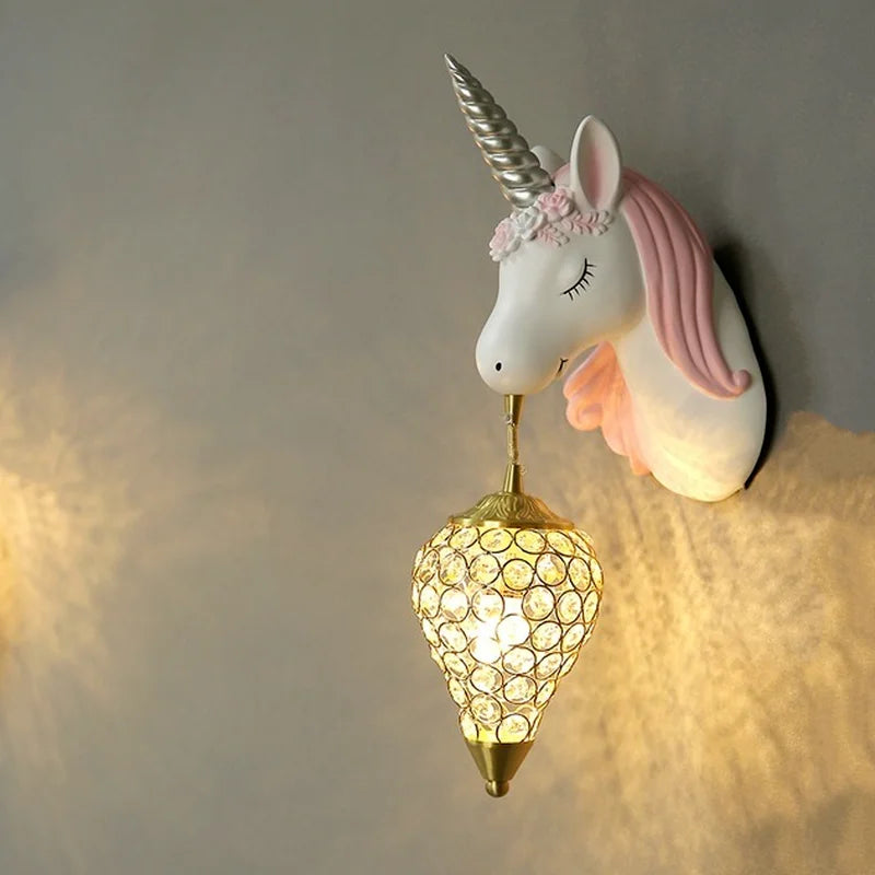 Unicorn Wall Lamp for Children's Room Decor