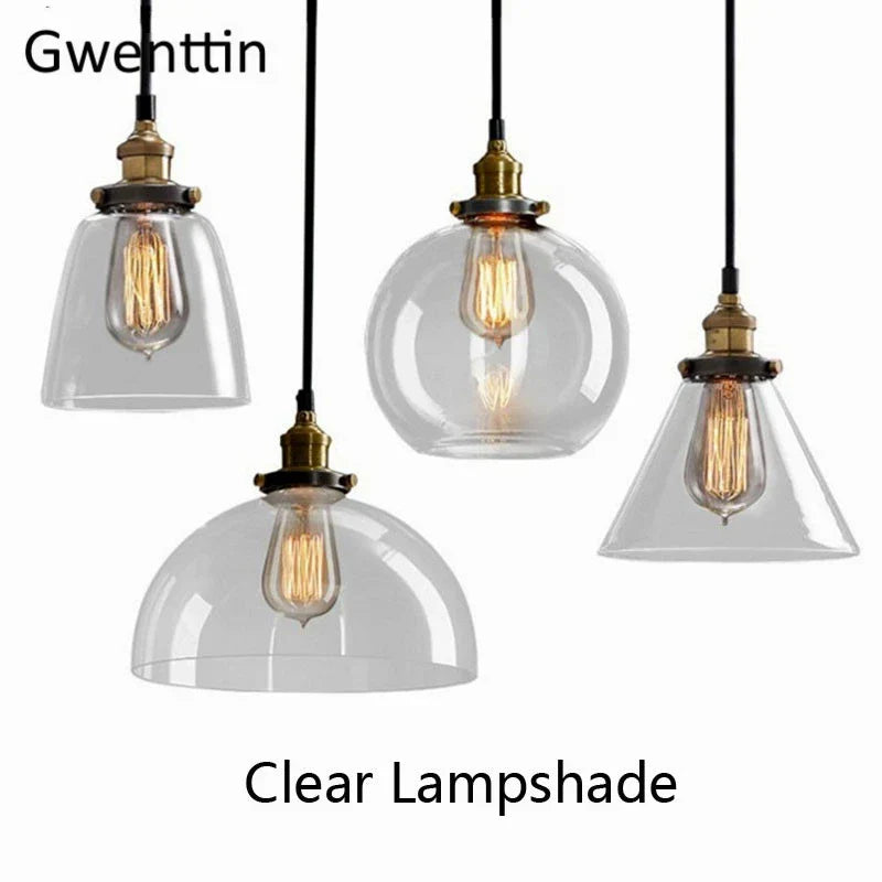 Industrial Glass Pendant Light for Modern Home Decor