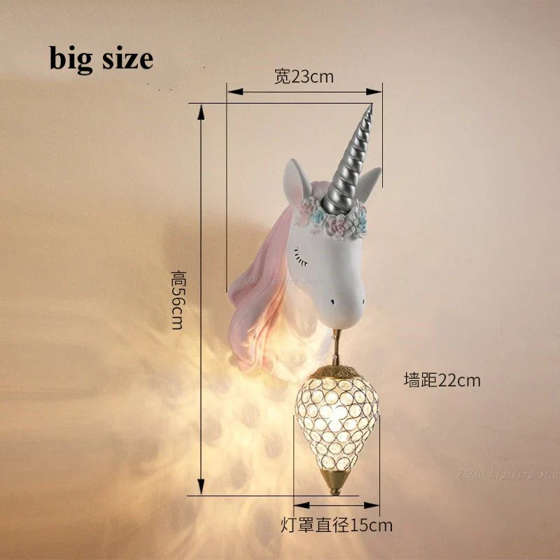 Unicorn Wall Lamp for Children's Room Decor