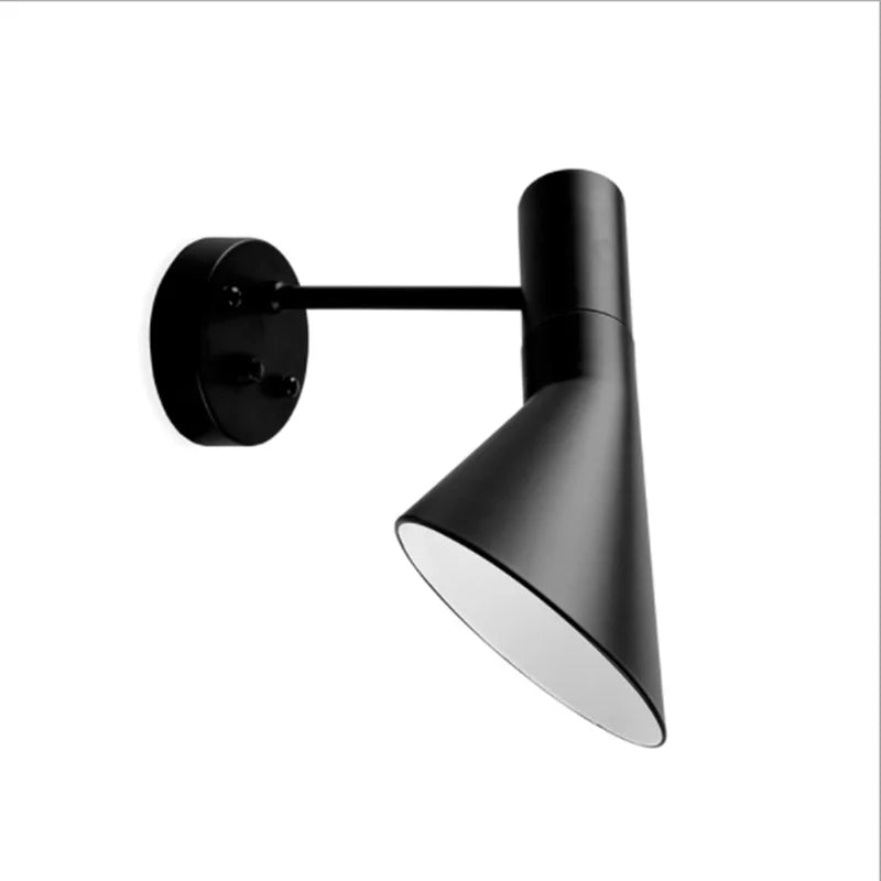 Swing Head Wall Lamp White Black Postmodern Design Bedside Reading Light E27