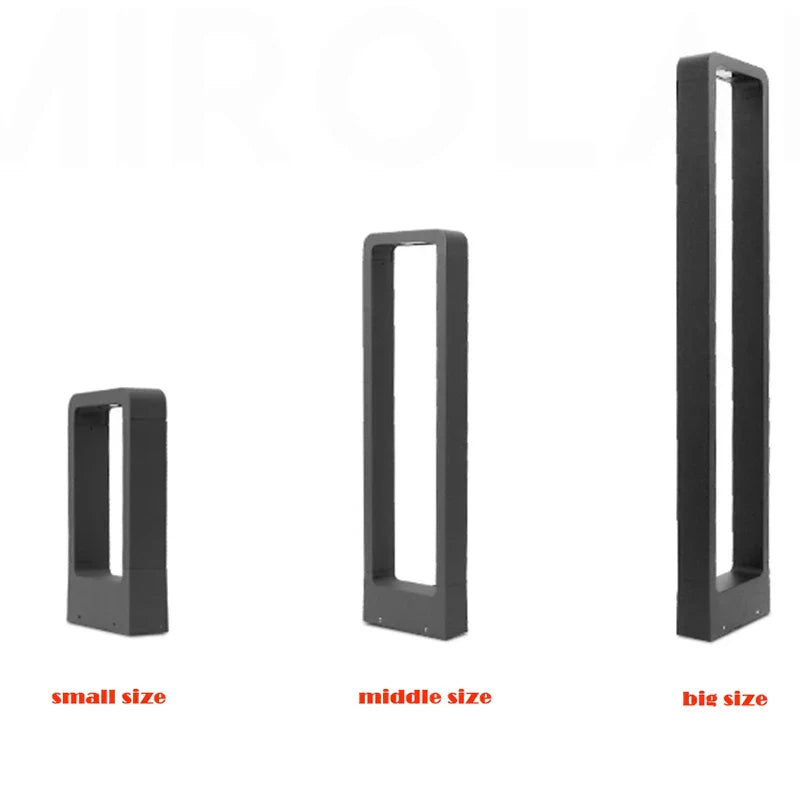 7W LED Aluminum Garden Bollard Light for Outdoor Landscape Courtyards