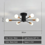 LED Metal Chandeliers for Living Room - Stylish Ceiling Light for Home Decor