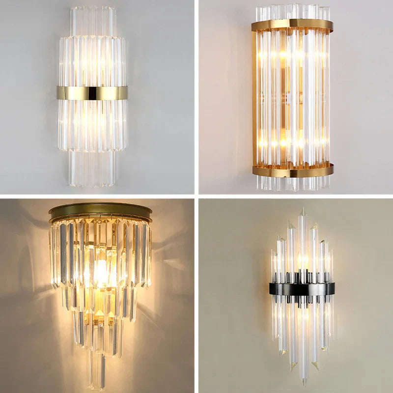 Crystal Wall Lamp: Elegant Lighting for Living Room, Bedroom, and Staircase