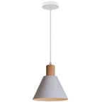 Nordic Wood Pendant Lights Vintage Modern LED Hanging Lamp for Home Decor