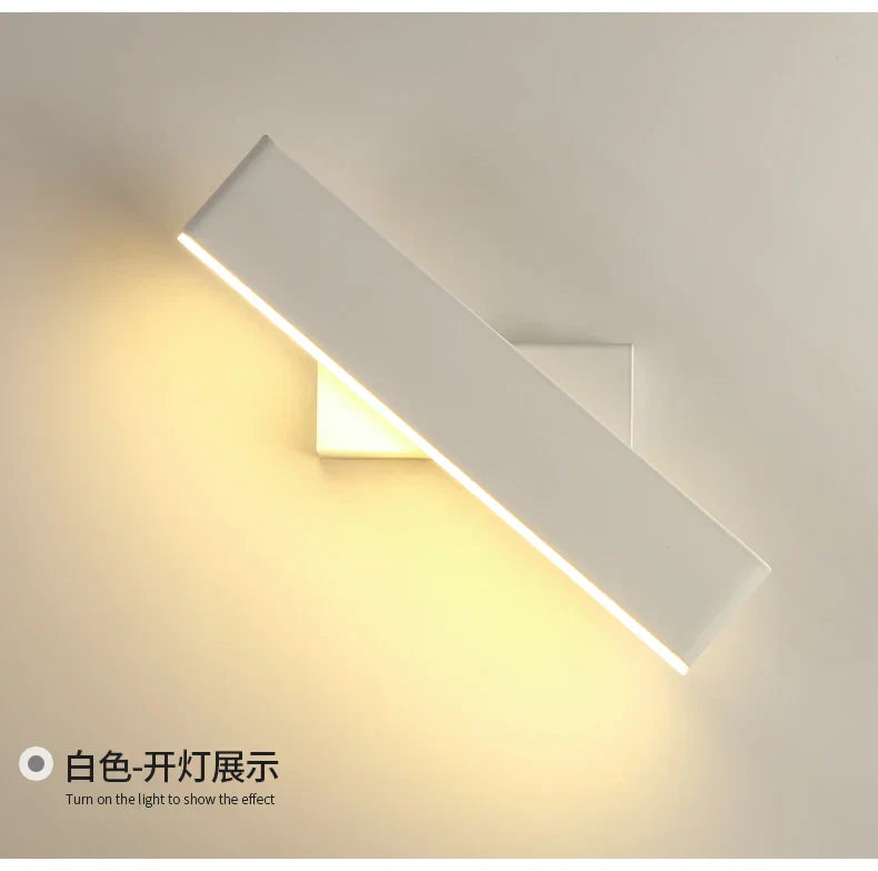 360 Degree Rotate Wall Lamp for Bedroom Hotel Bedside Sconce Reading Light