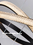 Modern Art Three-Head Chandelier for Dining Room and Bedroom